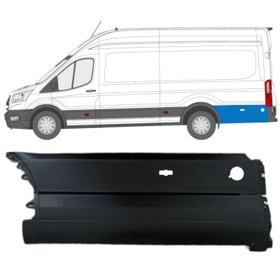 Obloga stranskega dela zadnjega blatnika za kolesom za Ford Transit 2014- / Leva 14677