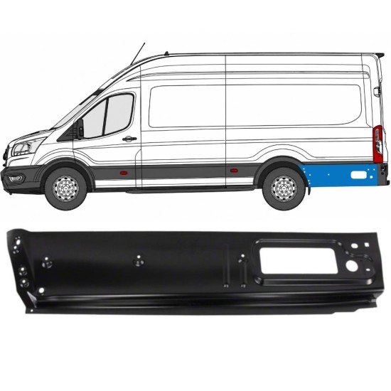 Popravni panel zadnjega dela zadnjega blatnika za Ford Transit 2014- 2014-2026 / Leva / Desna 17089