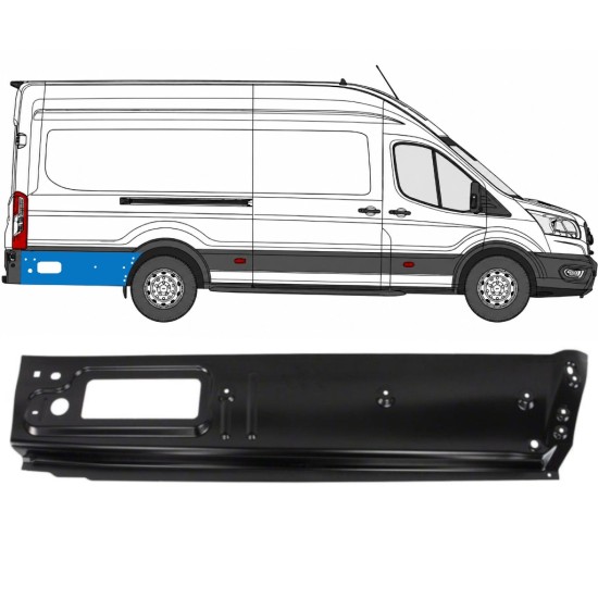 Popravni panel zadnjega dela zadnjega blatnika za Ford Transit 2014- 2014-2026 / Desna 17088