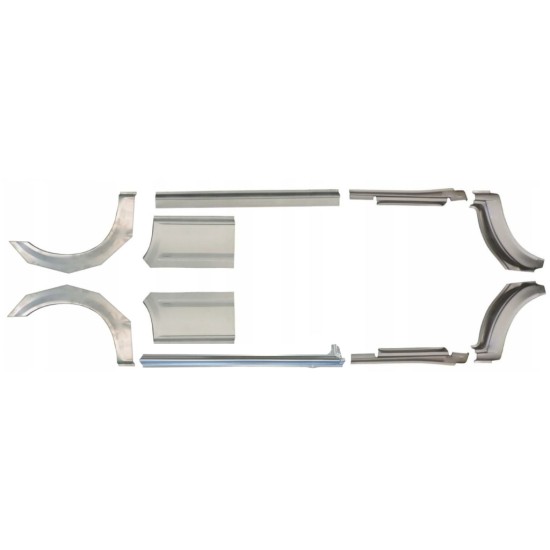 Reparaturni del praga in zadnjega blatnika za Ford Transit 2000-2013 / LWB / Levo+Desno / Komplet 10630