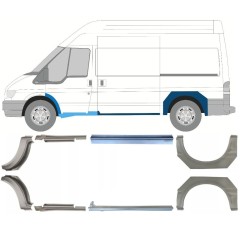 Reparaturni del praga in zadnjega blatnika za Ford Transit 2000-2013 / Komplet 12675