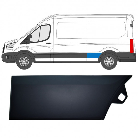 Obloga stranskega dela zadnjega blatnika za Ford Transit 2014-  / LWB / Leva 11687