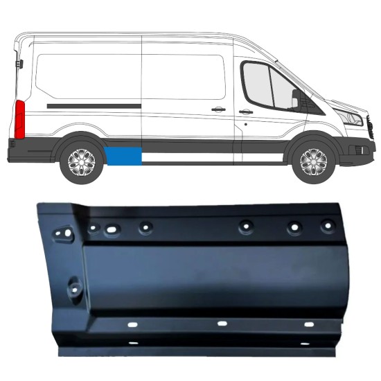 Popravni panel sprednjega dela zadnjega blatnika za Ford Transit 2014- / Desna 15346