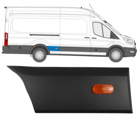 Obloga stranskega dela zadnjega blatnika za Ford Transit 2014-  / LWB / Desna 11723