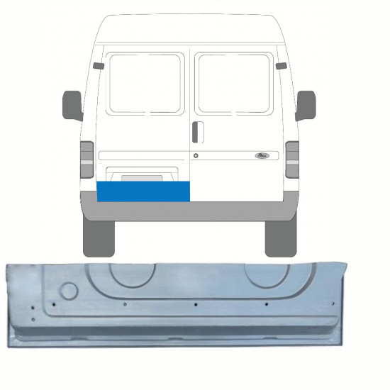 Popravni panel zadnjih vrat za Ford Transit 1985-2000 / Leva 8445