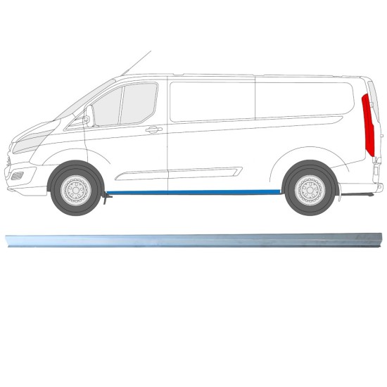 Popravni panel spodnjega praga za Ford Transit Custom 2013-2023 / Leva 16895