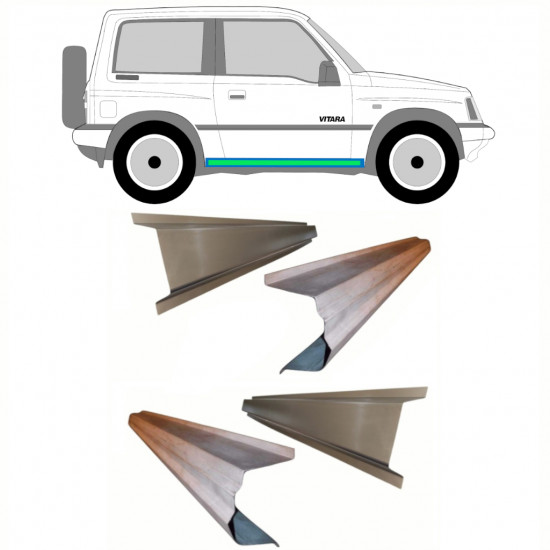 Popravni panel notranjega in zunanjega praga za Suzuki Vitara 1988-1998 / Levo = Desno (simetrično) / Komplet 10310