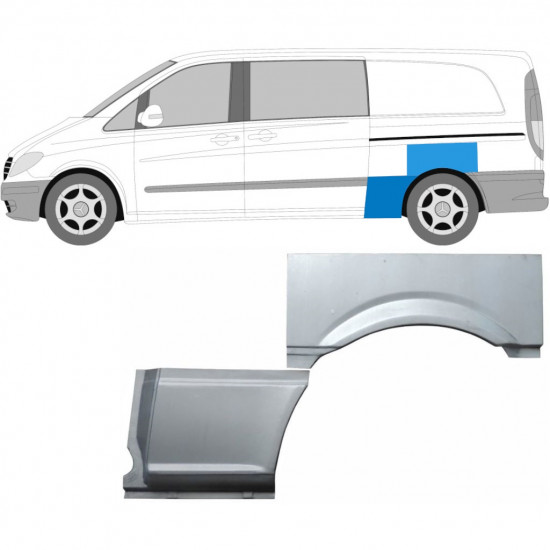Bok delni za Mercedes Vito 2003-2010 / Leva / Komplet 9276