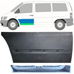Notranji in zunanji popravni panel sprednjih vrat za Mercedes Vito I W638 1996-2003 / Leva / Komplet 12015