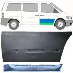 Notranji in zunanji popravni panel sprednjih vrat za Mercedes Vito I W638 1996-2003 / Desna / Komplet 12014