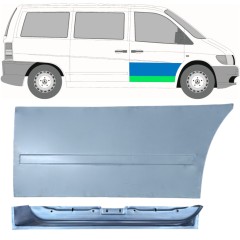Notranji in zunanji popravni panel sprednjih vrat za Mercedes Vito I W638 1996-2003 / Desna / Komplet 12016