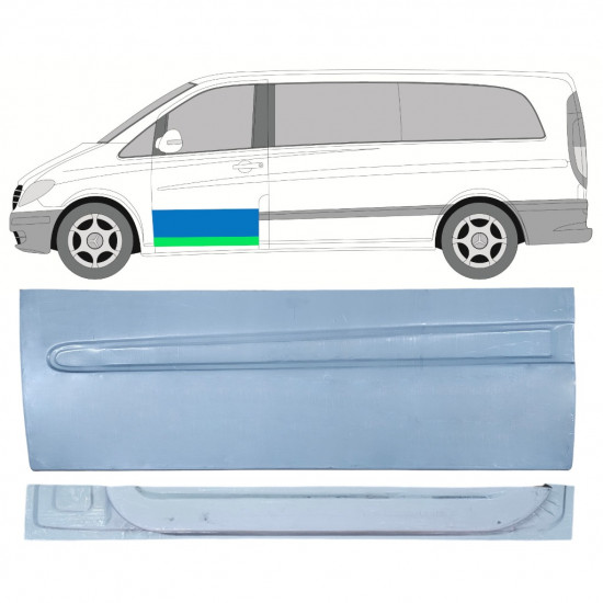 Notranji in zunanji popravni panel sprednjih vrat za Mercedes Vito 2003-2014 / Leva / Komplet 12646