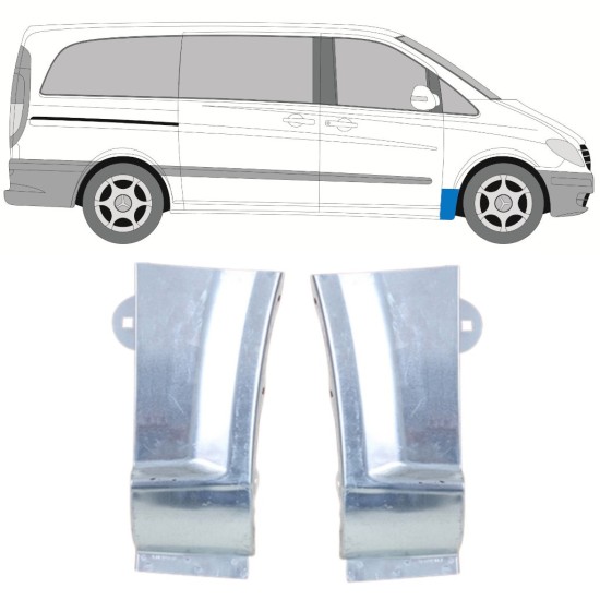 Popravni panel prednjega blatnika za Mercedes Vito W639 2003-2014 / Levo+Desno / Komplet 16811