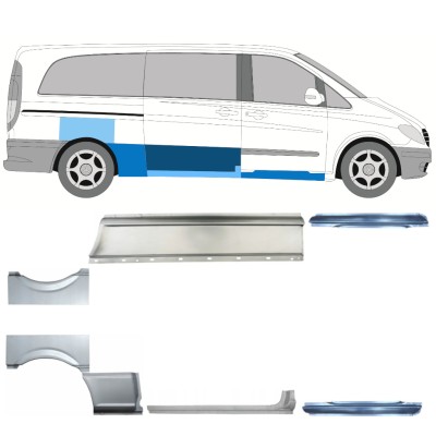 Set popravnih panelov za Mercedes Vito W639 2003-2014 / Levo+Desno / 14787
