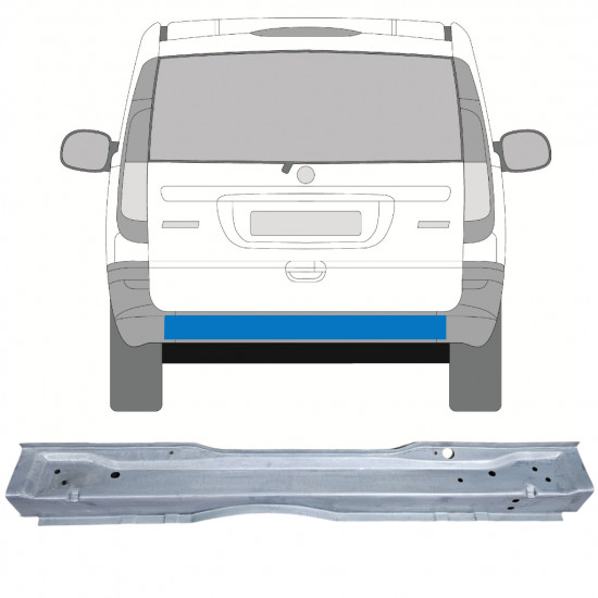 Notranji popravni panel zadnjega dela za Mercedes Vito 2003-2014 12560