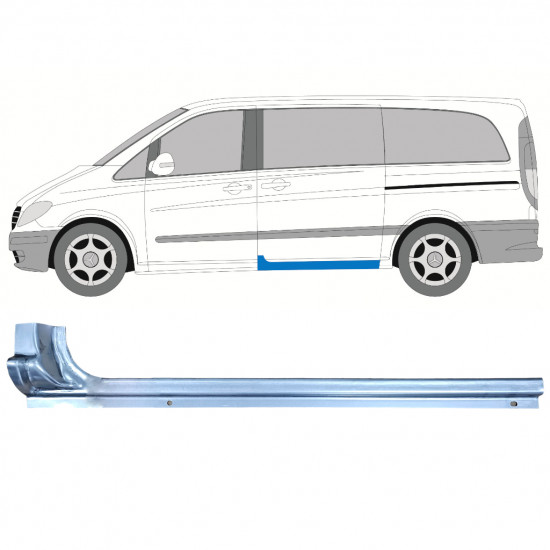 Popravni panel praga drsnih vrat za Mercedes Vito 2003-2014 / Leva 11871