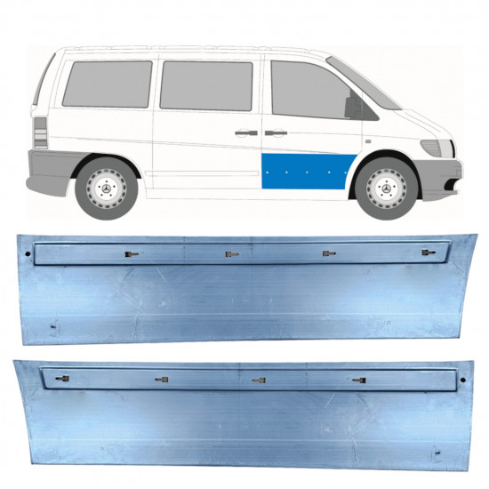 Popravni panel sprednjih vrat za Mercedes Vito 1996-2003 / Komplet 11499