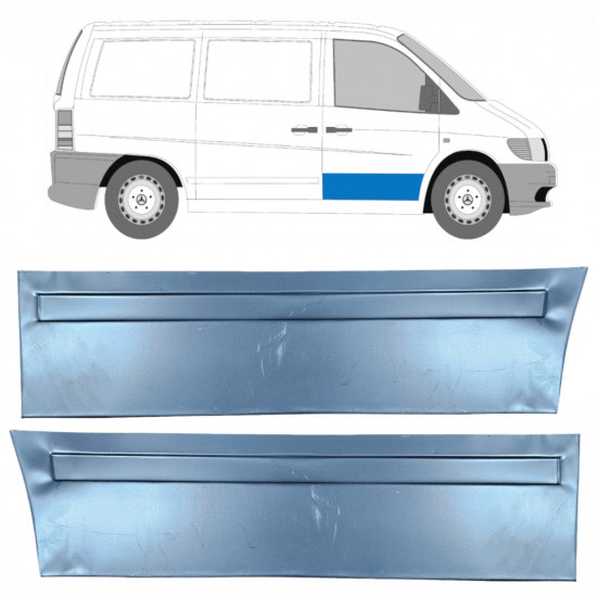 Popravni panel kože sprednjih vrat za Mercedes Vito 1996-2003 / Levo+Desno / Komplet 9788