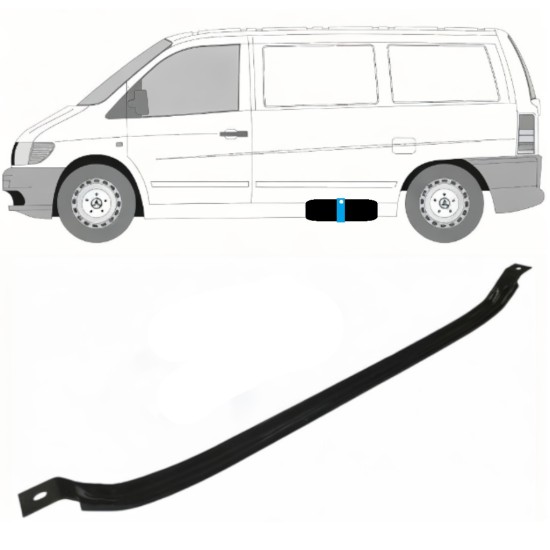 Trakovi za pritrditev rezervoarja goriva za Mercedes Vito I W638 1996-2003 9394