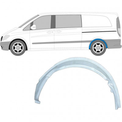 Notranji popravni panel zadnjega blatnika za Mercedes Vito 2003-2010 / Leva 6805