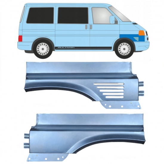 Popravni panel prednjega blatnika za VW Transporter T4 Caravelle 1996-2003 / Levo+Desno / Komplet 10635