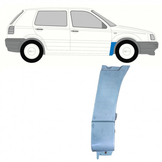 Popravni panel prednjega blatnika za VW Golf 3 1991-1998 / Desna 7229