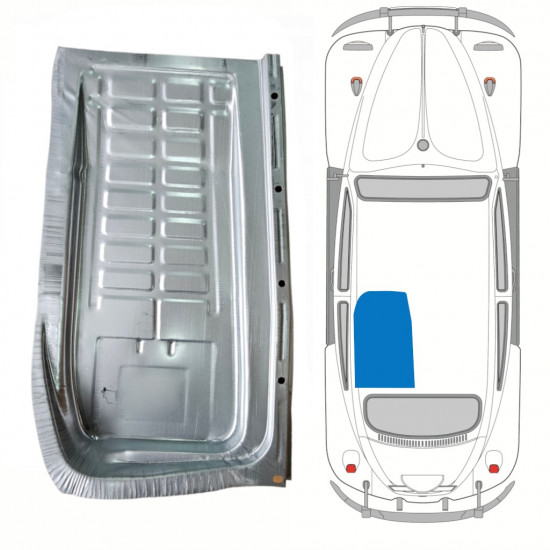 Popravni panel zadnjega dna za Volkswagen Kaefer 1949-1972 / Leva 9143