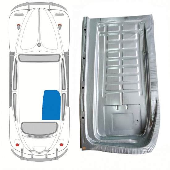 Popravni panel zadnjega dna za Volkswagen Kaefer 1949-1972 / Desna 9142