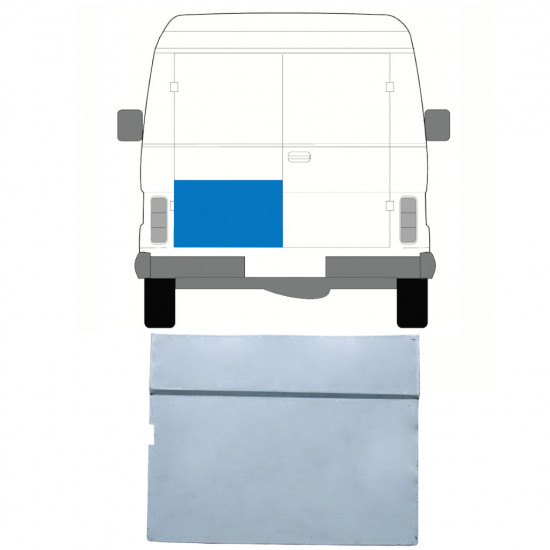 Popravni panel zadnjih vrat za Volkswagen LT 1975-1996 / Leva 8967