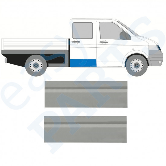 Zunanji popravni panel zadnjih vrat za VW Transporter T5 2003-2015 / Levo = Desno (simetrično) / Dvojna kabina / Komplet 10265