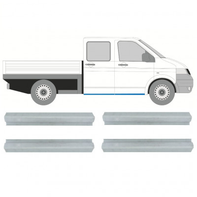 Popravni panel sprednjega in zadnjega praga za VW Transporter T5 2003-2015 / Levo+Desno / Dvojna kabina / Komplet 9696