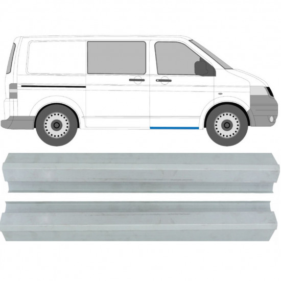 Popravni panel praga sprednjih vrat za VW Transporter T5 2003-2015 / Levo = Desno (simetrično) / Komplet 9695