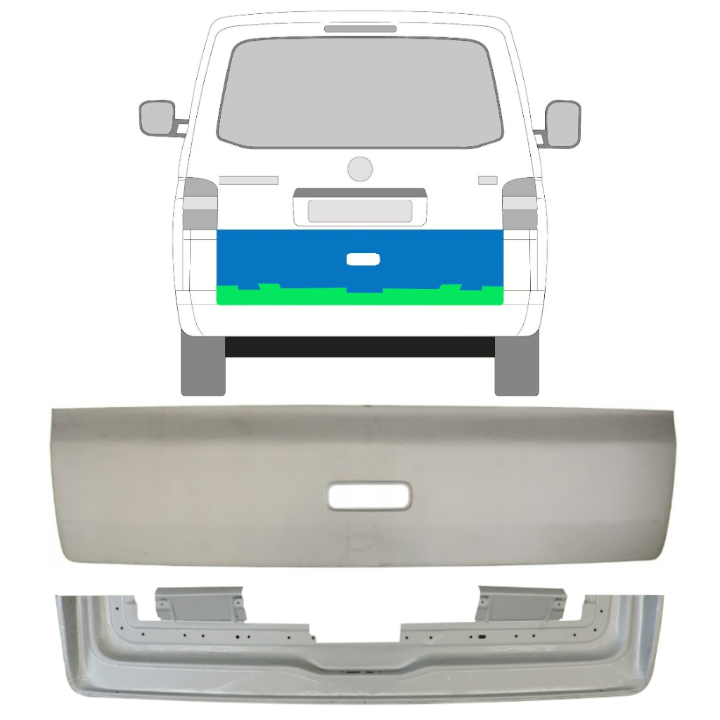 Notranji In Zunanji Popravni Panel Pokrova Prtljažnika Za Volkswagen Transporter T5 2003-2015 / Komplet 11532