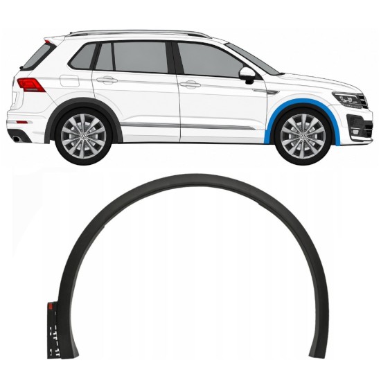 Sprednji blatnik zaščita za Volkswagen Tiguan 2016-2020 R-Line / Desna 14861