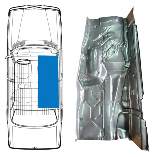 Popravni panel dna za Mercedes W123 1975-1985 / Desna 8968