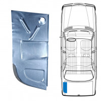 Popravni panel dna prtljažnika za Mercedes W123 1975-1985 / Leva 8686