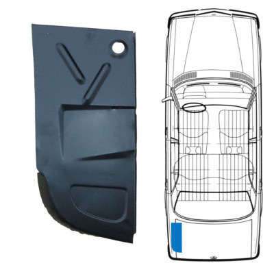 Popravni panel dna prtljažnika za Mercedes W123 1975-1985 / Leva 8686