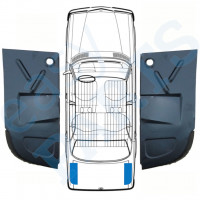 Popravni panel dna prtljažnika za Mercedes W123 1975-1985 / Levo+Desno / Komplet 10353