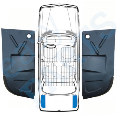 Popravni panel dna prtljažnika za Mercedes W123 1975-1985 / Levo+Desno / Komplet 10353