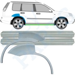Reparaturni del praga in zadnjega blatnika za Nissan X-Trail 2001-2007 / Levo+Desno / Komplet 9638
