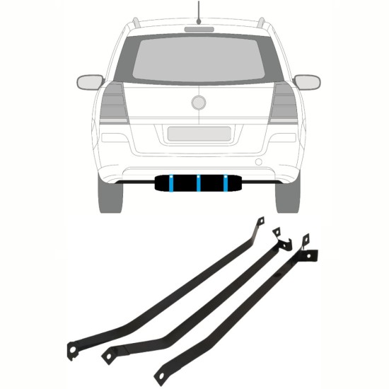 Trakovi za pritrditev rezervoarja goriva za Opel Zafira B 2005-2012 16026