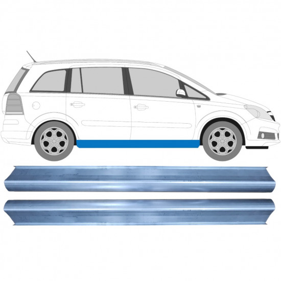 Prag za Opel Zafira 2005-2012 / Levo = Desno (simetrično) / Komplet 9651