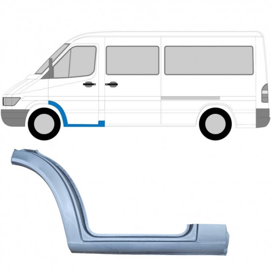 Popravni panel sprednje stopnice za Mercedes Sprinter 1995-2006 / Leva 5808