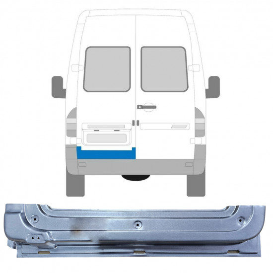 Popravni panel zadnjih vrat za Mercedes Sprinter 1995-2006 / Leva 5581