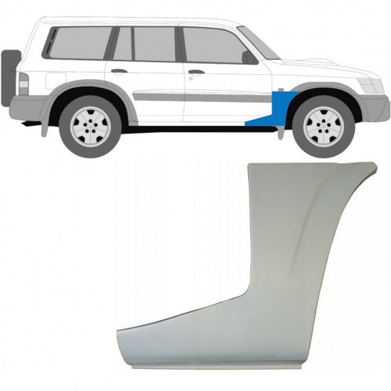 Popravni panel spodnjega dela sprednjega blatnika za Nissan Patrol 1997-2009 / Desna 6259