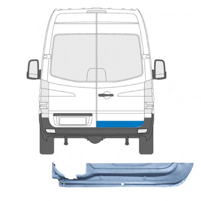 Popravni panel zadnjih vrat za Mercedes Sprinter 2006- / Desna 5681