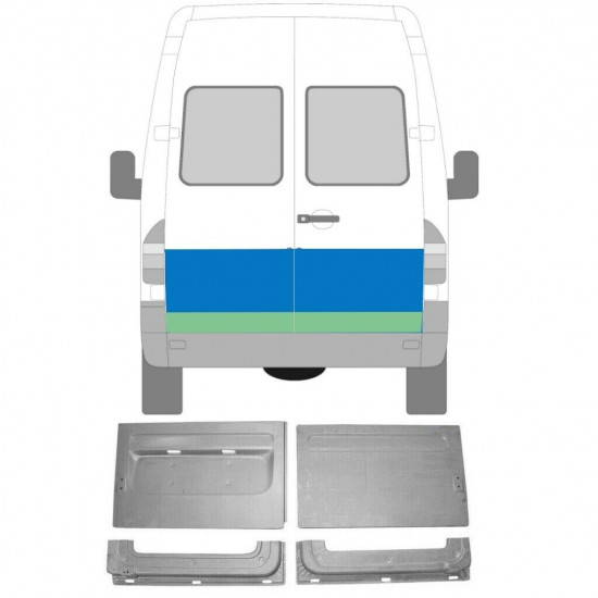 Popravni panel zadnjih vrat za Mercedes Sprinter 1995-2006 / Levo+Desno / Komplet 5338